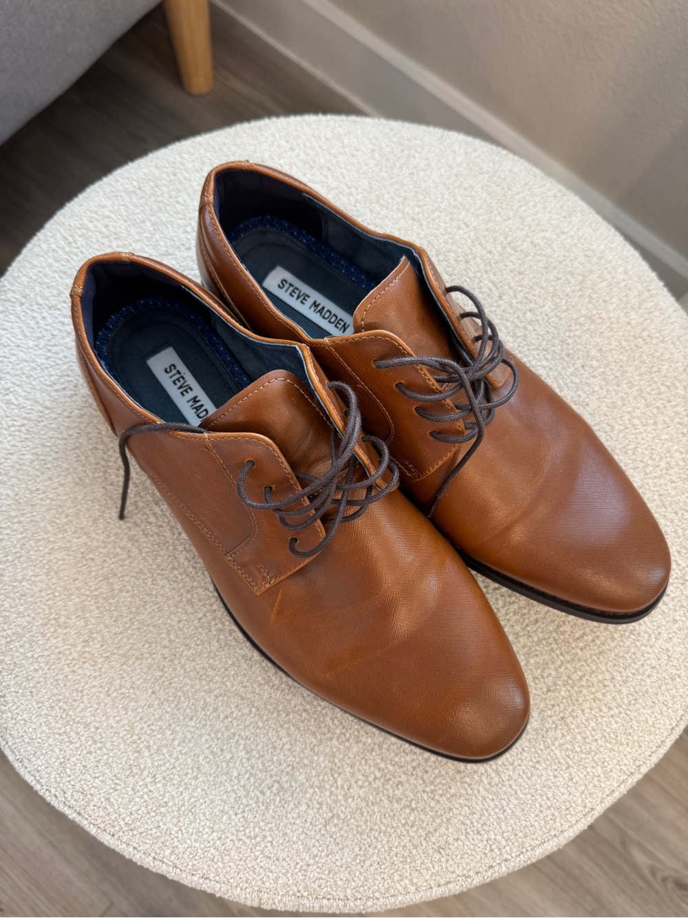 Steve Madden Men's Brown Leather Dress Oxfords size 8.5